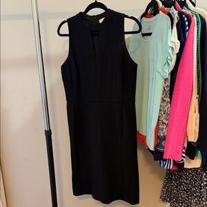 Loft Elegant Black Sleeveless Dress